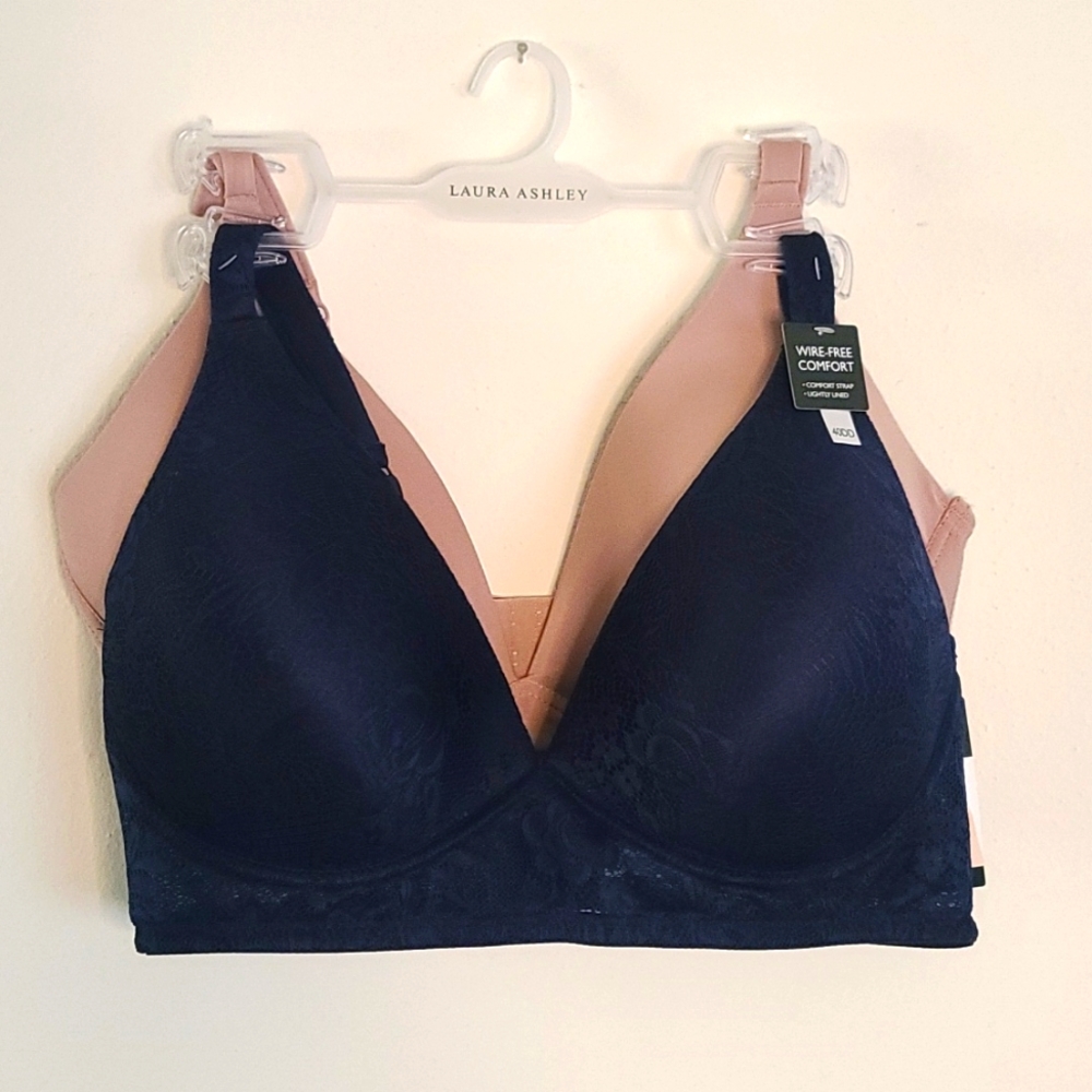 Laura Ashley Set of 2 Wire-Free Comfort Bras